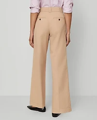 Ann Taylor The Petite Belted Wide-Leg Pant Cafe Au Lait Women's