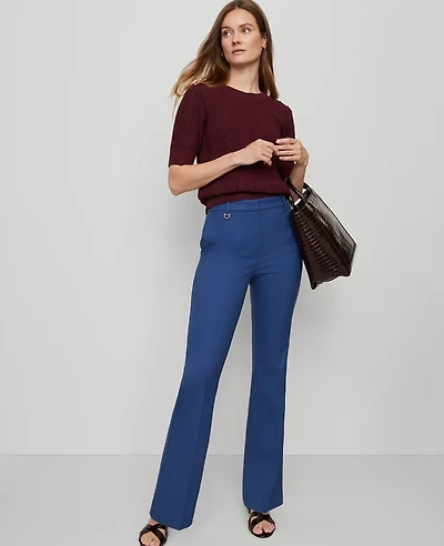 Ann Taylor The Petite Slim Flare Trouser Pant Bi-Stretch