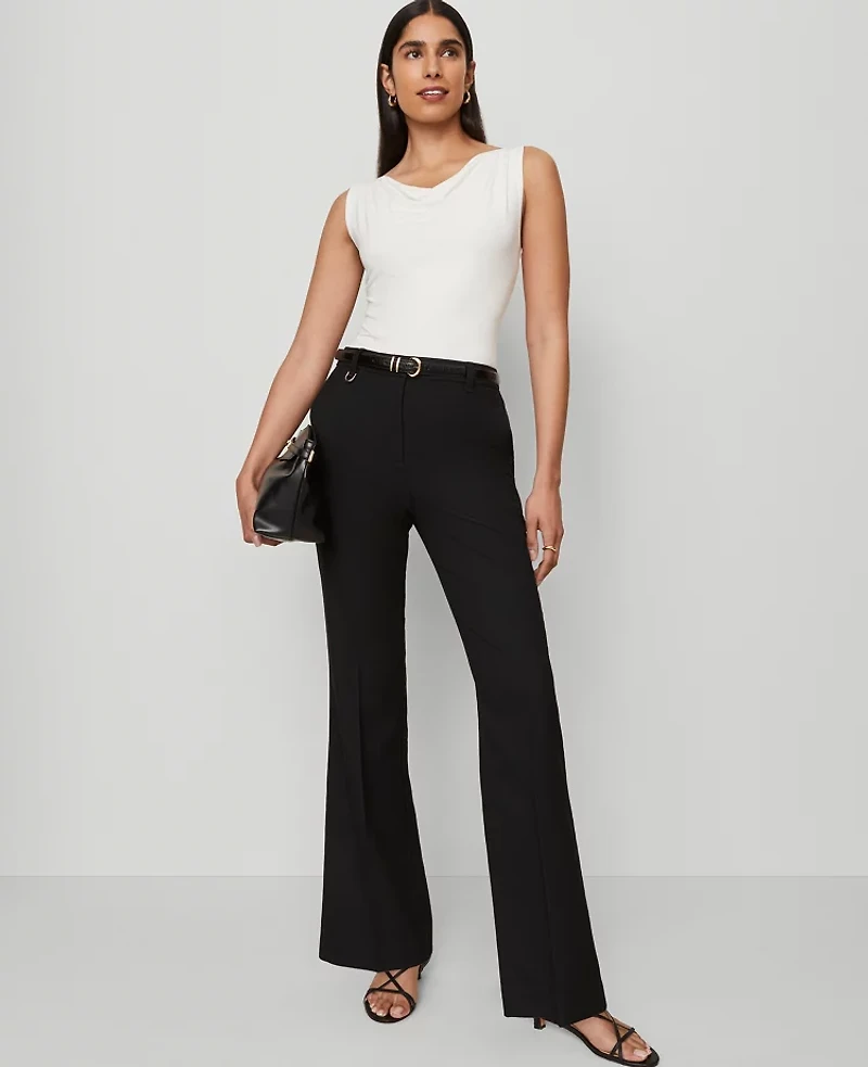 Ann Taylor The Petite Slim Flare Trouser Pant Bi-Stretch Women's