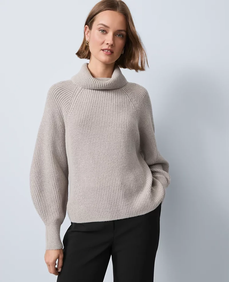 Ann Taylor Ribbed Turtleneck Sweater Women's