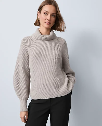 Ann Taylor Ribbed Turtleneck Sweater Women's