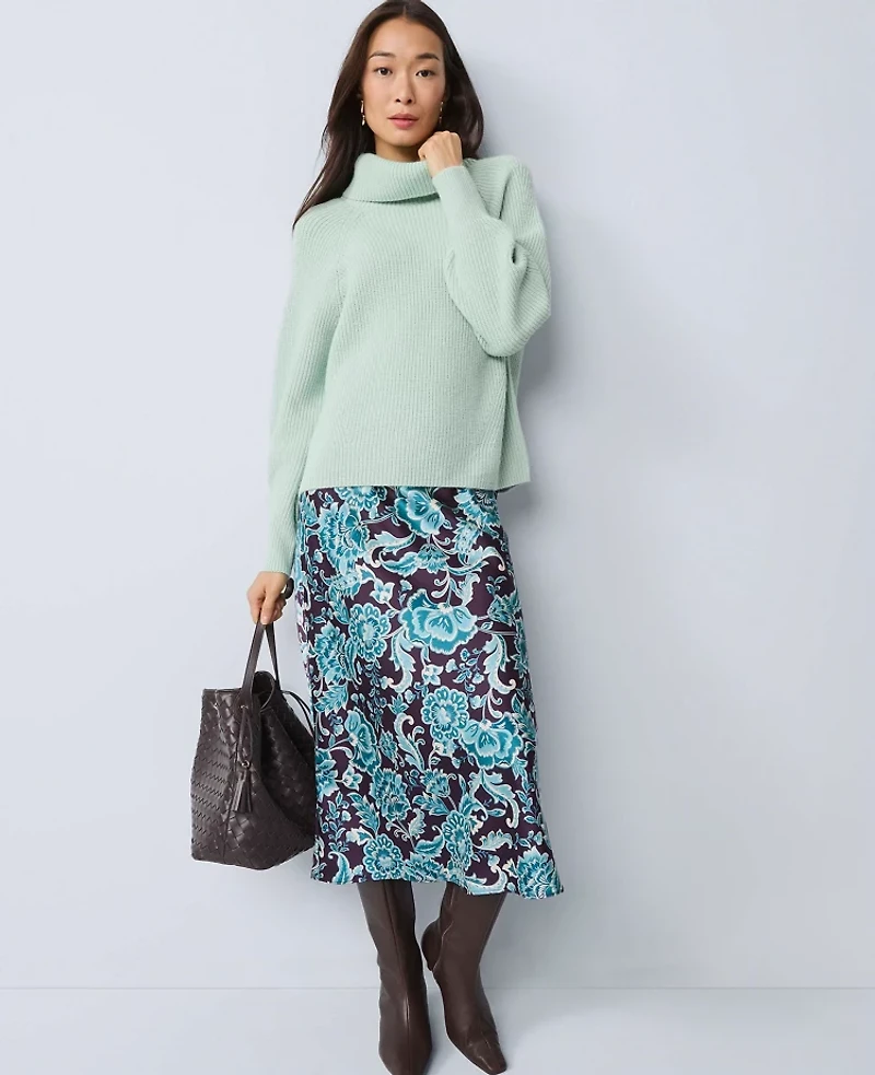 Ann Taylor Ribbed Turtleneck Sweater Women's