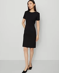 Ann Taylor Petite Ponte Sheath Dress Women's
