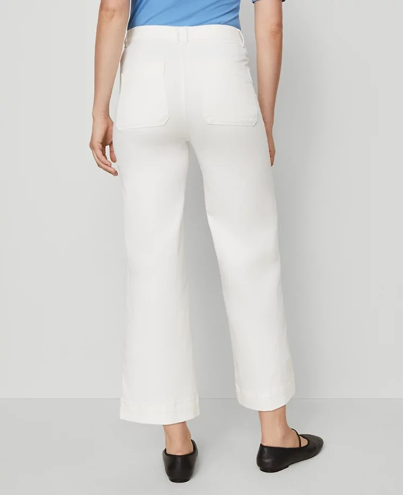 Ann Taylor Petite Weekend Collection Sateen Patch Pocket Pant Women's
