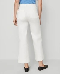 Ann Taylor Petite Weekend Collection Sateen Patch Pocket Pant Women's