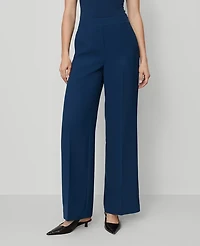 Ann Taylor The Wide-Leg Pant Fluid Crepe — Curvy Fit Moonlit Backdrop Women's