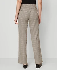 Ann Taylor The Straight Pant Plaid — Curvy Fit Copper/Cream Multi Women's