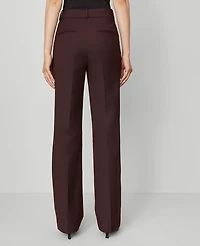 Ann Taylor The High Rise Slim Trouser Pant — Curvy Fit Classic Burgundy Women's