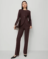 Ann Taylor The Petite Curved Hem Jacket Classic Burgundy Women's