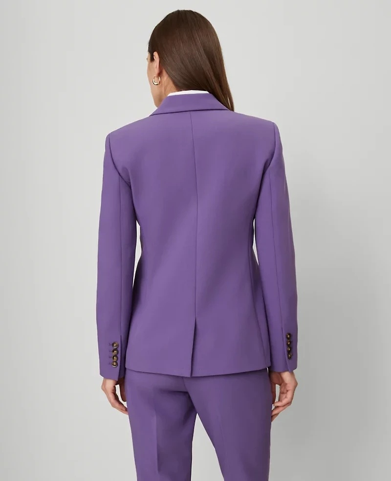 Ann Taylor The Petite Hutton Blazer Doubleweave Majestic Violet Women's