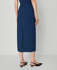 Ann Taylor Petite Crepe Column Midi Skirt Moonlit Backdrop Women's