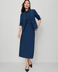 Ann Taylor Petite Crepe Column Midi Skirt Moonlit Backdrop Women's