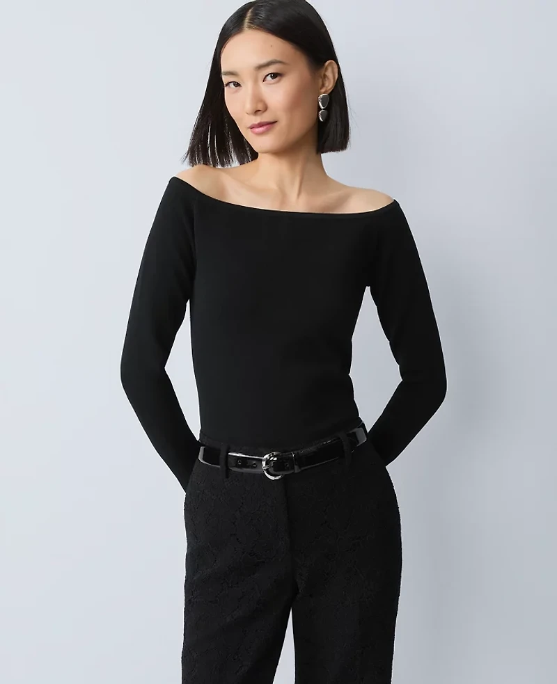 Ann Taylor Off-The-Shoulder Sweater Women's