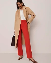 Ann Taylor Belted Notch Collar Coat Cafe Au Lait Women's