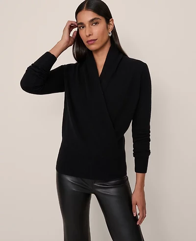 Ann Taylor Cashmere Shawl Collar Sweater Women's