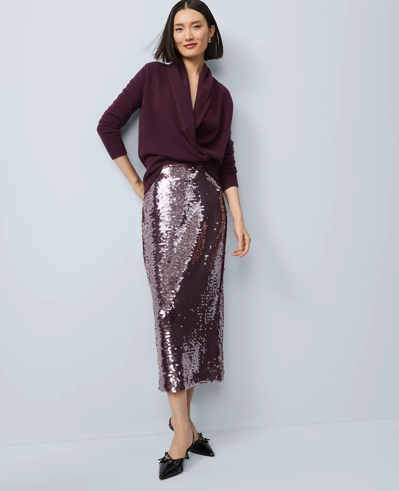 Ann Taylor Cashmere Shawl Collar Sweater Women's