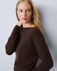 Ann Taylor Cashmere Off-The-Shoulder Sweater Women's