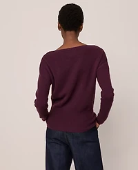 Ann Taylor Cashmere Off-The-Shoulder Sweater Women's
