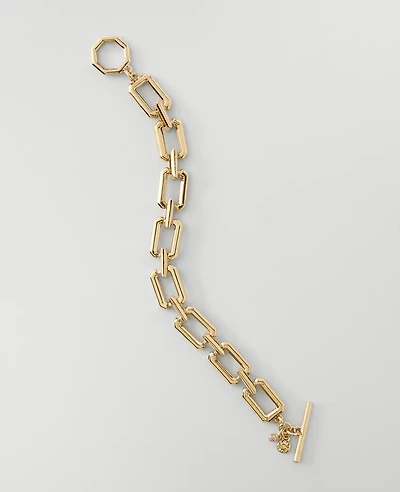 Ann Taylor Chunky Metal Chain Bracelet Goldtone Women's