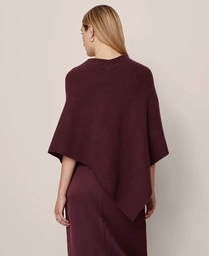 Ann Taylor Wrap Poncho Poised Plum Women's