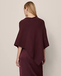 Ann Taylor Wrap Poncho Poised Plum Women's