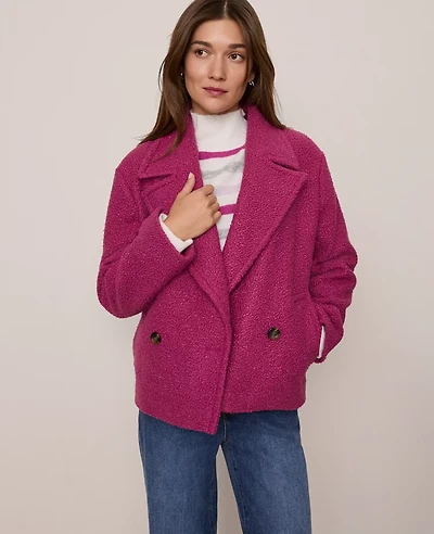 Ann Taylor Petite Weekend Collection Short Trench Coat Strawberry Shortcake Women's