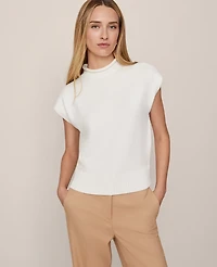 Ann Taylor Roll Neck Sweater Vest Women's