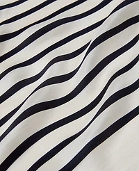 Ann Taylor Striped Triangle Silk Scarf Black Women's