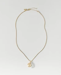 Ann Taylor Mixed Metal Double Pendant Necklace Goldtone Women's
