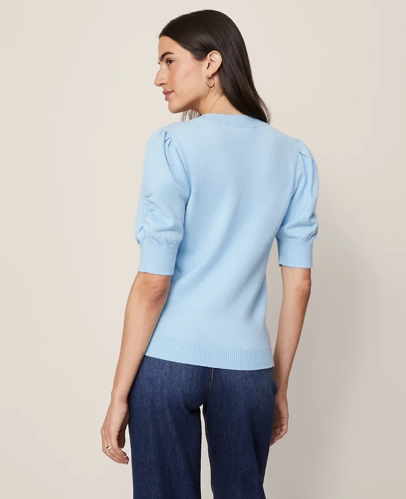 Ann Taylor Weekend Collection Ruched Sweater T-Shirt Women's