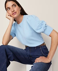 Ann Taylor Weekend Collection Ruched Sweater T-Shirt Women's