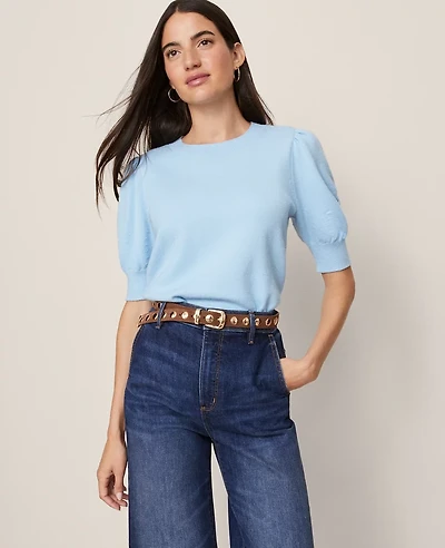 Ann Taylor Weekend Collection Ruched Sweater T-Shirt Women's