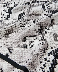 Ann Taylor Snake Print Triangle Silk Scarf Winter White Women's