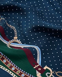Ann Taylor Silk Chain Link Print Little Scarf Moonlit Backdrop Women's