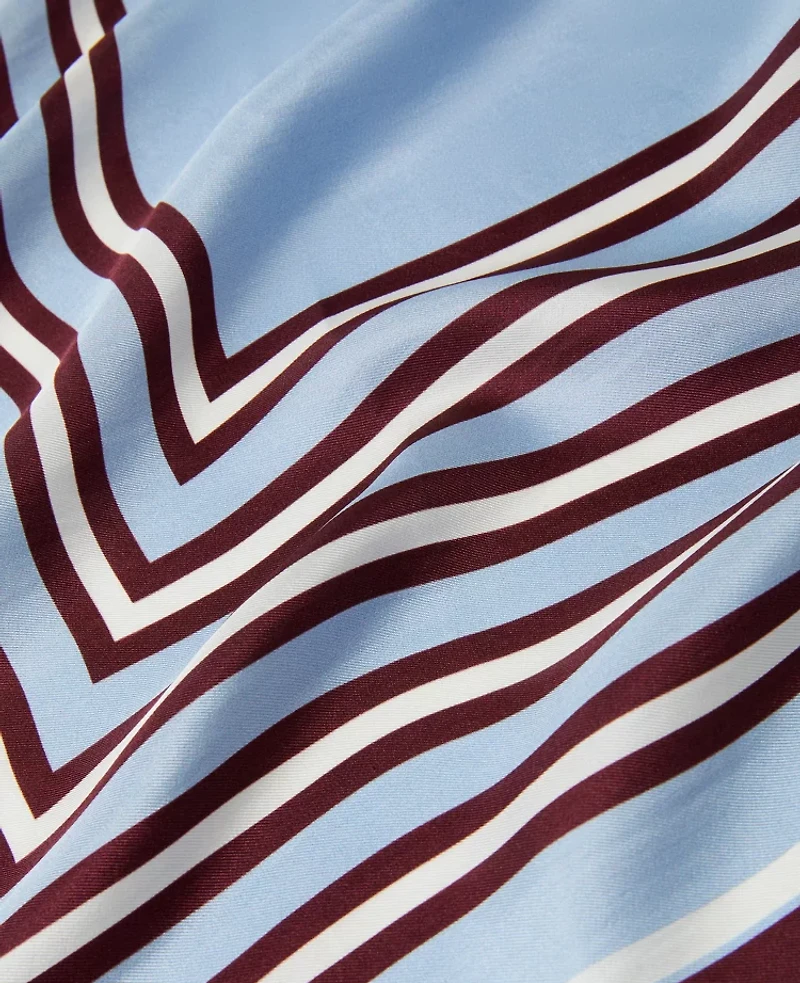 Ann Taylor Striped Triangle Silk Scarf Cool Cascades Women's
