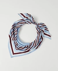 Ann Taylor Striped Triangle Silk Scarf Cool Cascades Women's
