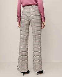 Ann Taylor The Petite Jayne Trouser Pant Plaid Pale Sandalwood Women's
