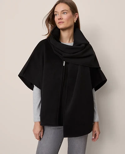 Ann Taylor Zip Scarf Poncho Women's