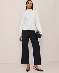 Ann Taylor Petite Contrast Stitch Turtleneck Sweater Women's