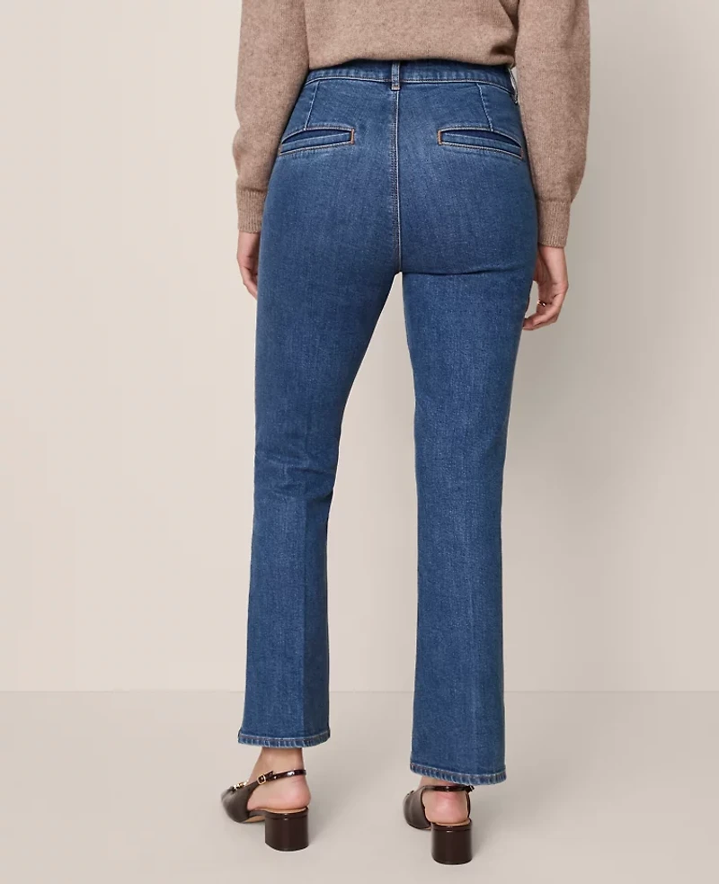 Ann Taylor The Seamed Boot Jean — Curvy Fit Modern Indigo Wash Women's