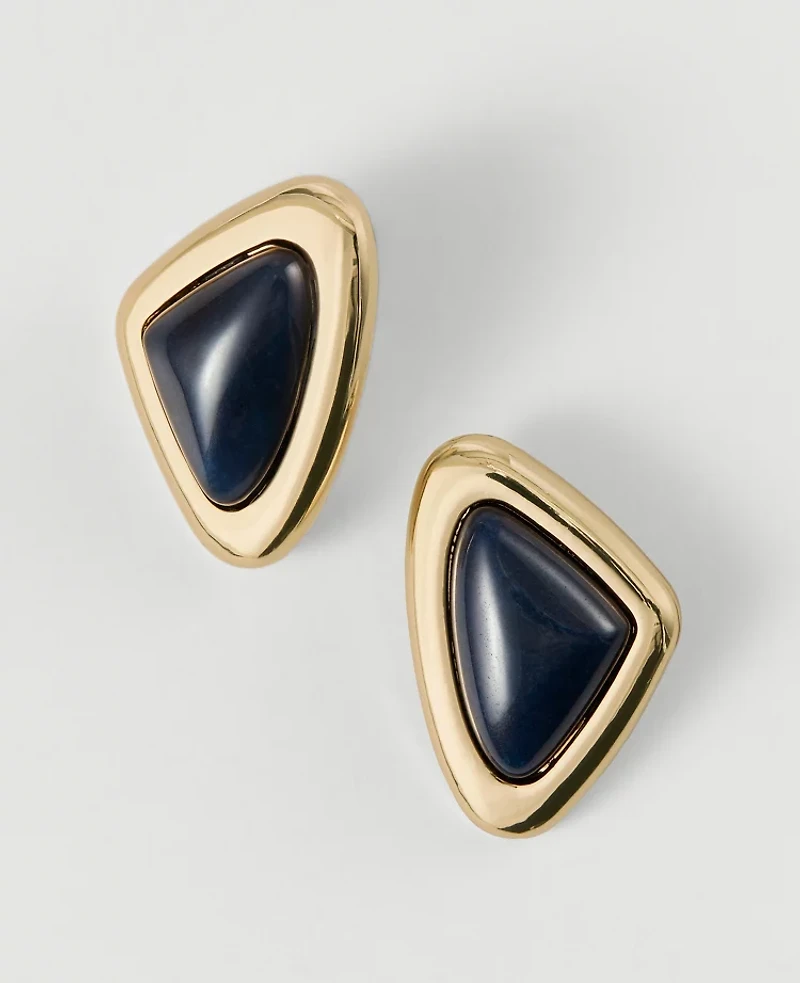 Ann Taylor Triangle Stone Stud Earrings Night Sky Women's