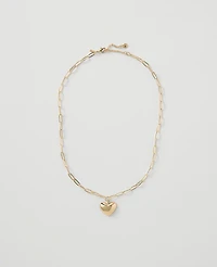 Ann Taylor Metal Heart Pendant Necklace Women's