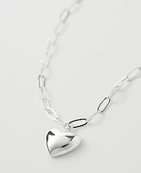 Ann Taylor Metal Heart Pendant Necklace Women's