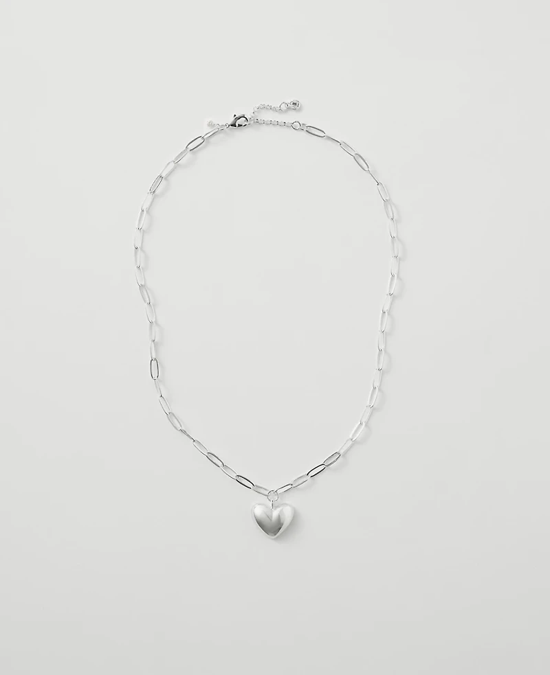 Ann Taylor Metal Heart Pendant Necklace Women's