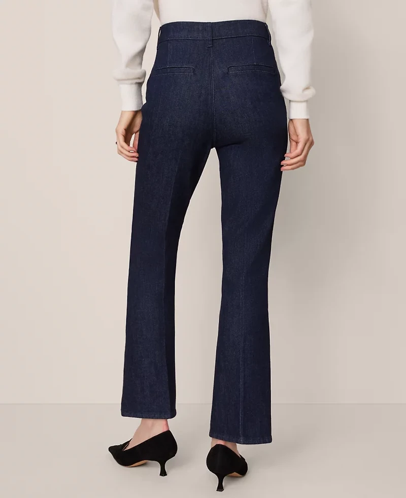 Ann Taylor The Petite Boot Crop Jean Classic Rinse Wash Women's