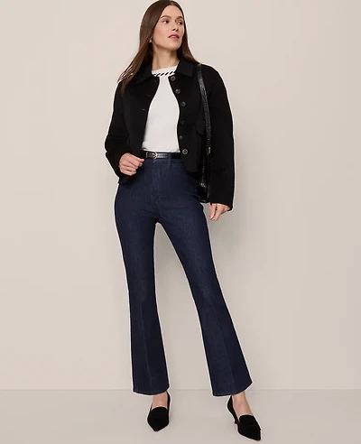 Ann Taylor The Petite Boot Crop Jean Classic Rinse Wash Women's