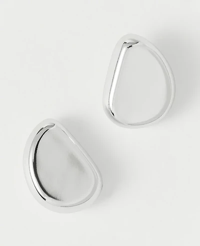 Ann Taylor Metal Stud Earrings Silvertone Women's
