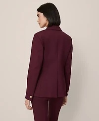 Ann Taylor The Petite Notched One-Button Blazer Ponte Women's