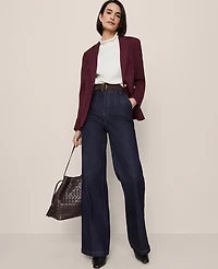 Ann Taylor The Petite Notched One-Button Blazer Ponte Women's