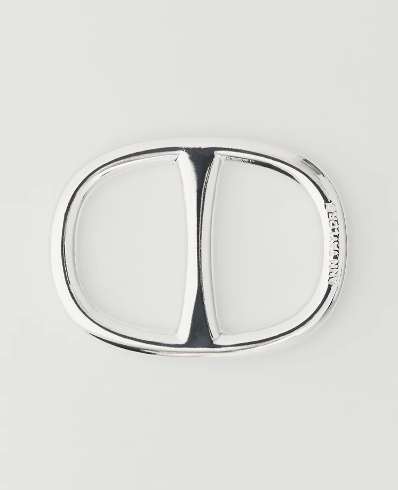 Ann Taylor Oval Scarf Ring Silvertone Women's